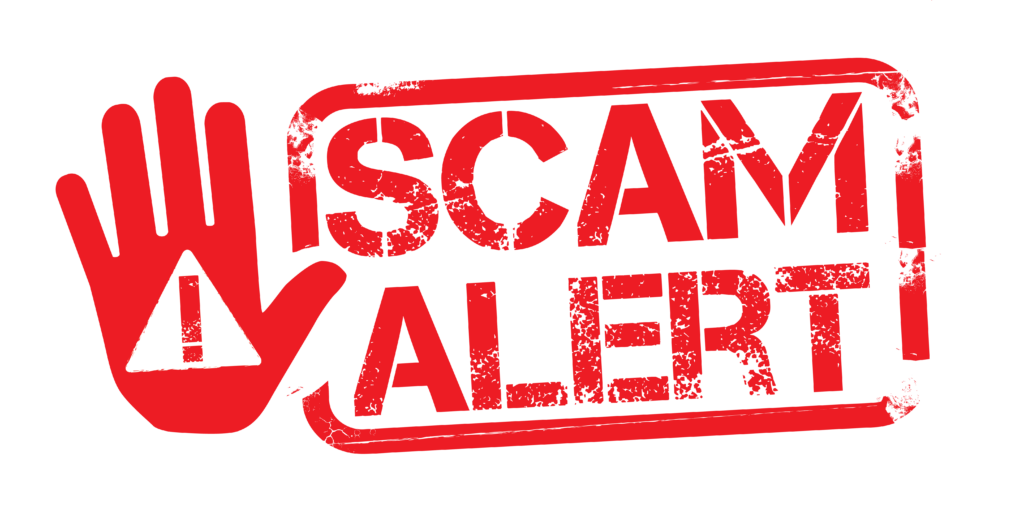 Scam Alert sign